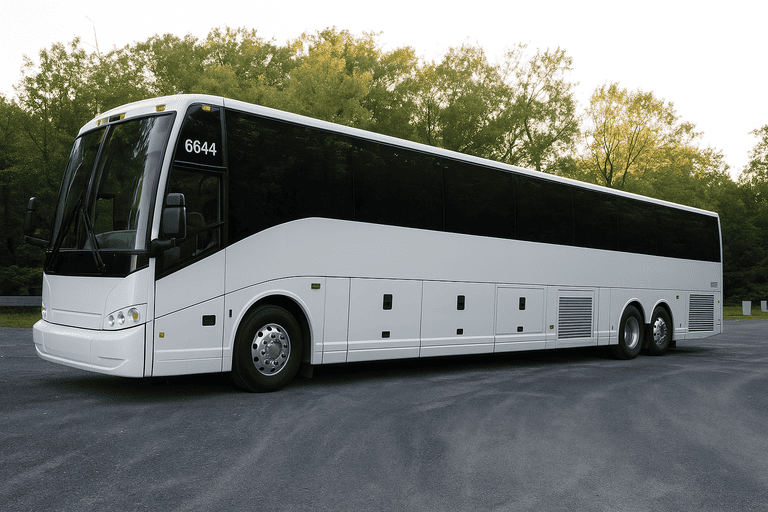exterior of Charter Bus Rental Frederick coach bus