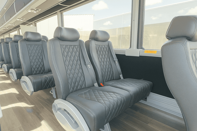 interior of Charter Bus Rental Frederick charter bus